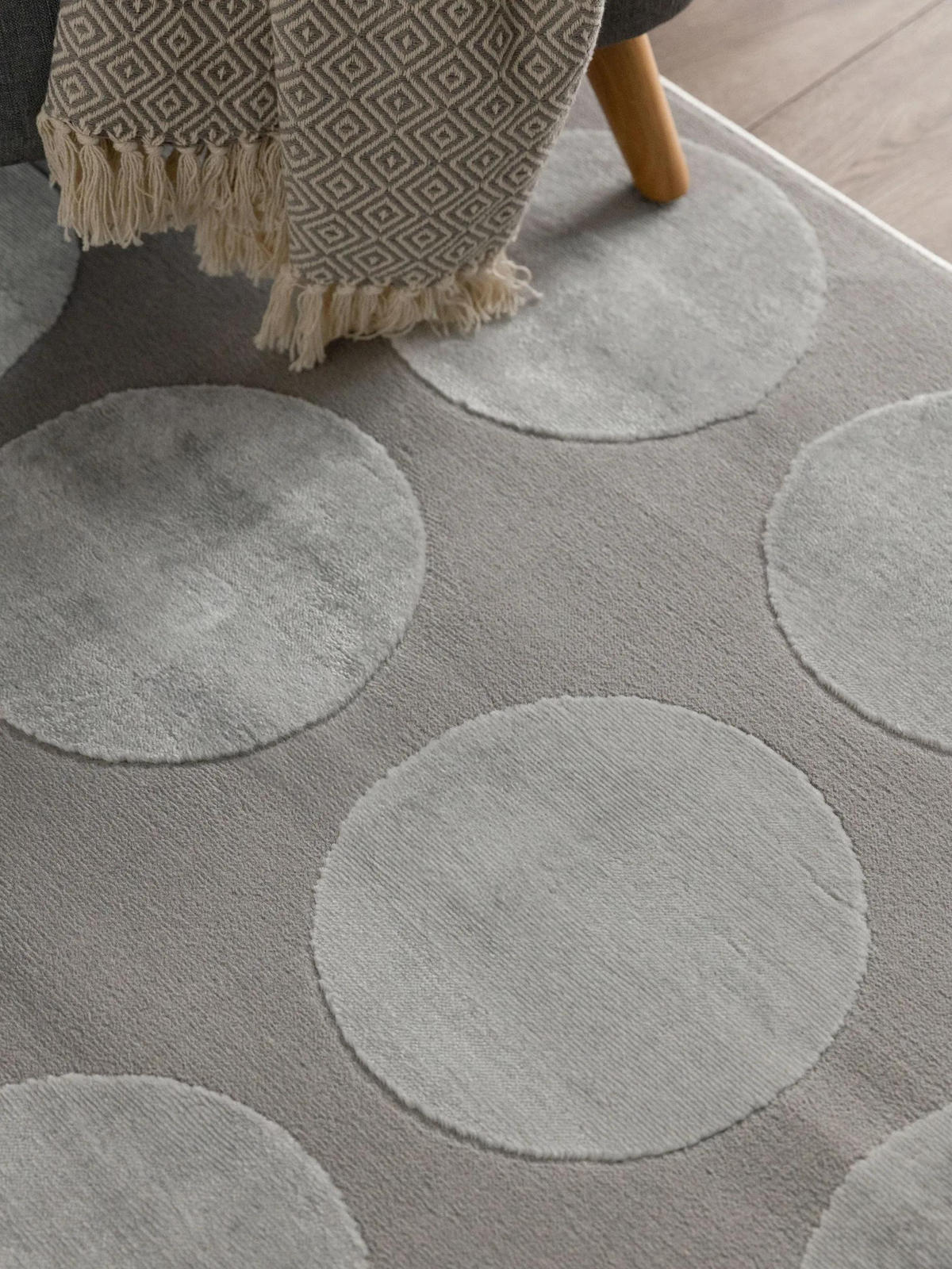 TEPPICH Claire Grau 200x300 cm - Grau, Kunststoff (200/300cm) - benuta