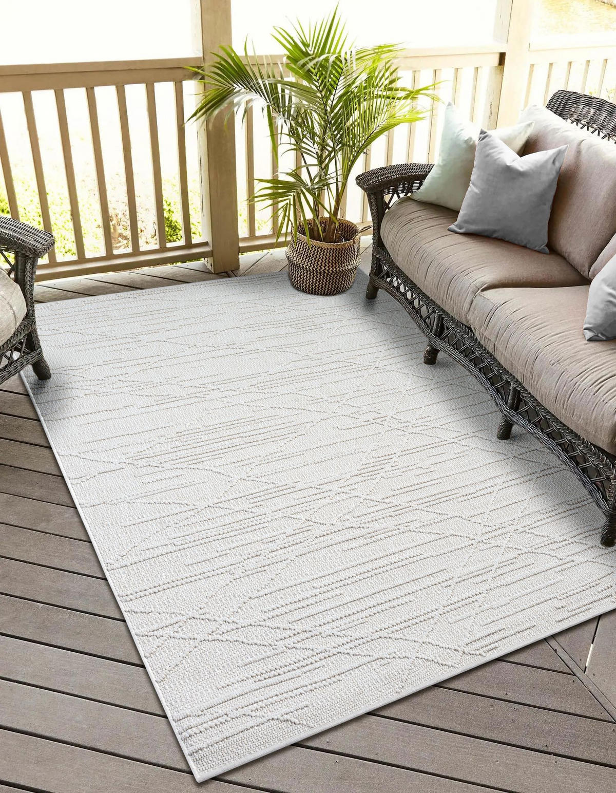 OUTDOORTEPPICH Rory Creme,Ecru,Weiß 200/300 cm - Creme, Textil (200/300cm) - My-Rug