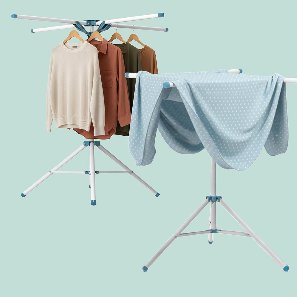 SUŠIAK na prádlo - biela, kov/plast (120/200/120cm) - Relaxdays