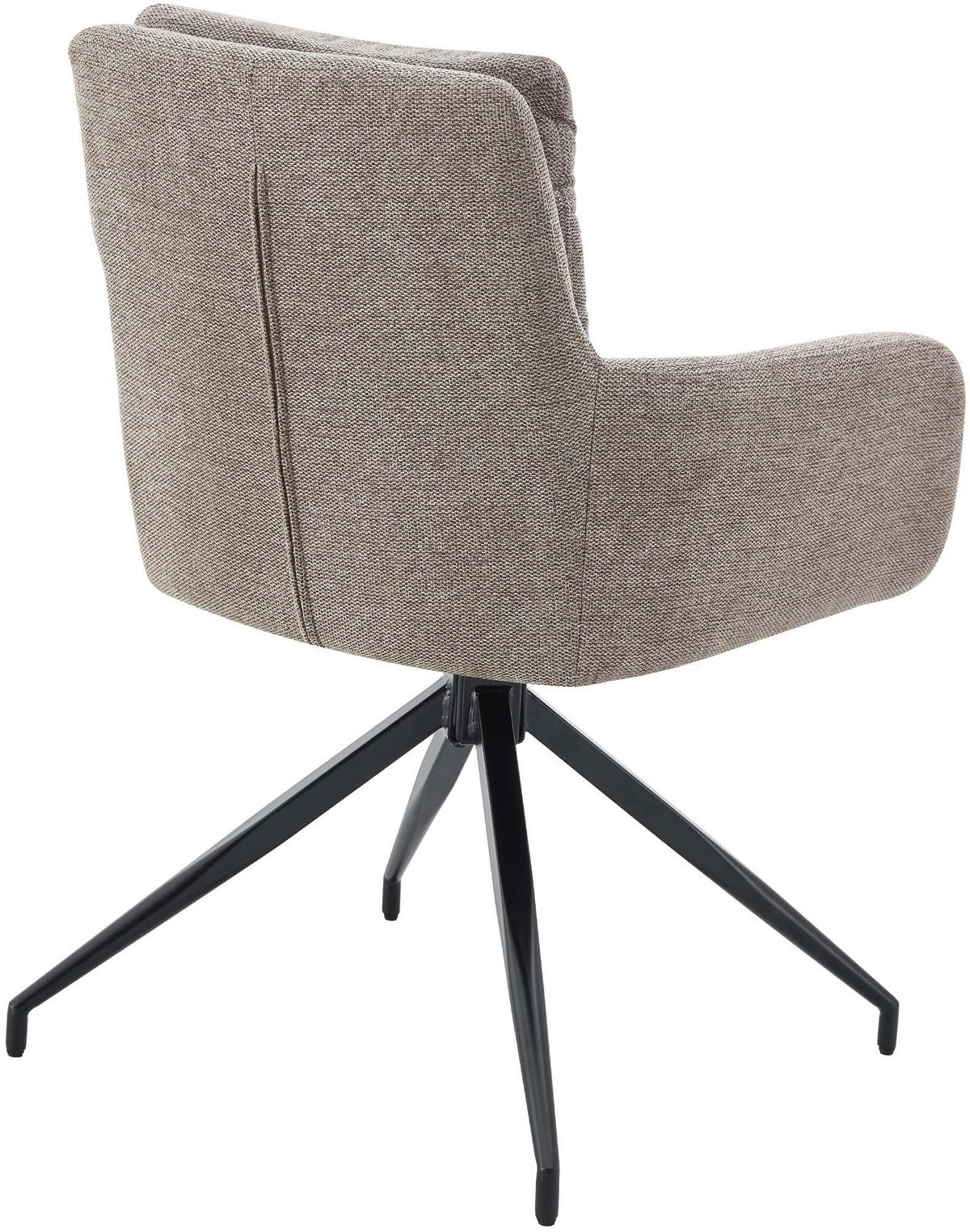 ESSZIMMERSTUHL 2er Set Stoff Taupe - Taupe, Textil/Metall (57/83/62cm) - CLP