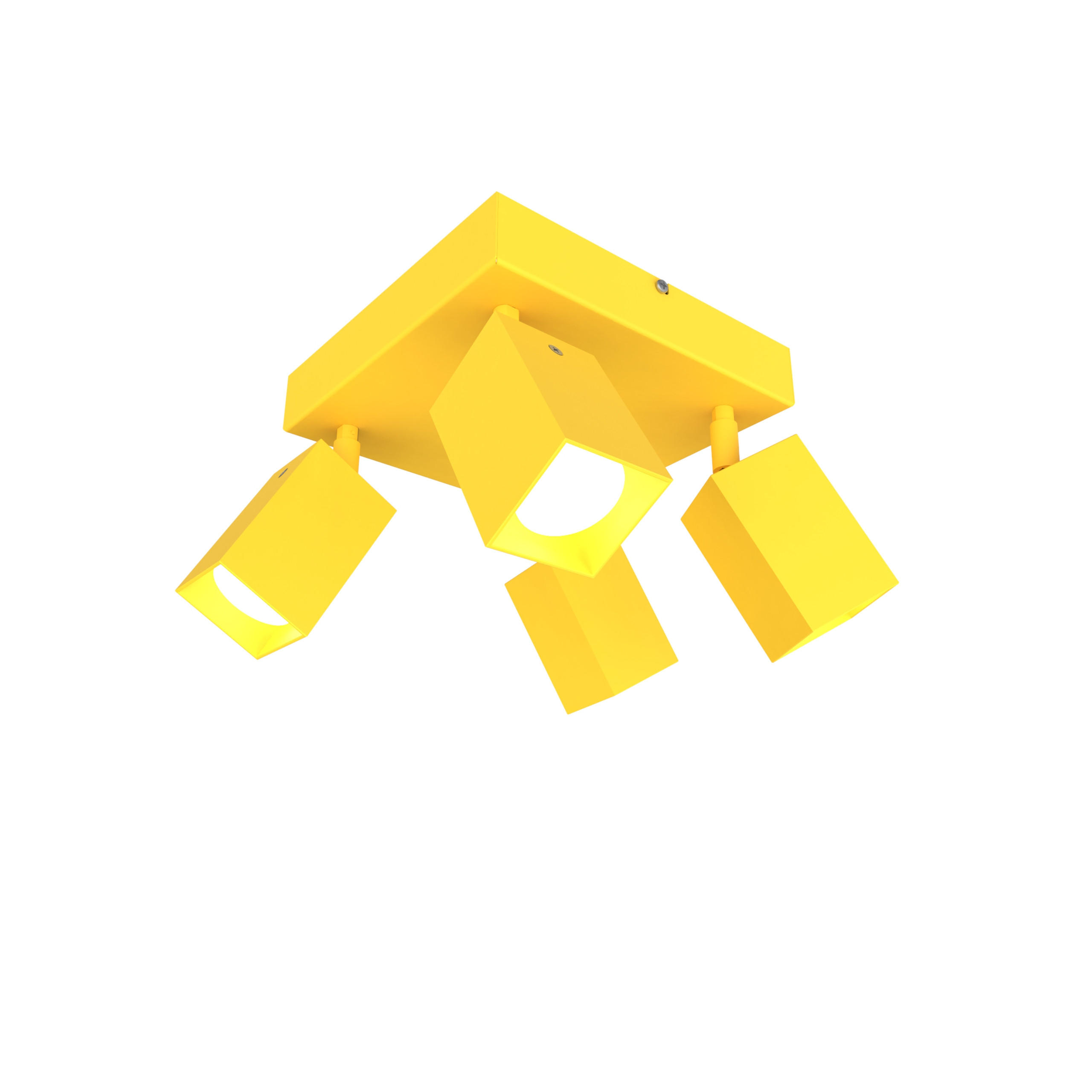 DECKENLEUCHTE - Gelb, Metall (25/25/18cm) - Lumicom