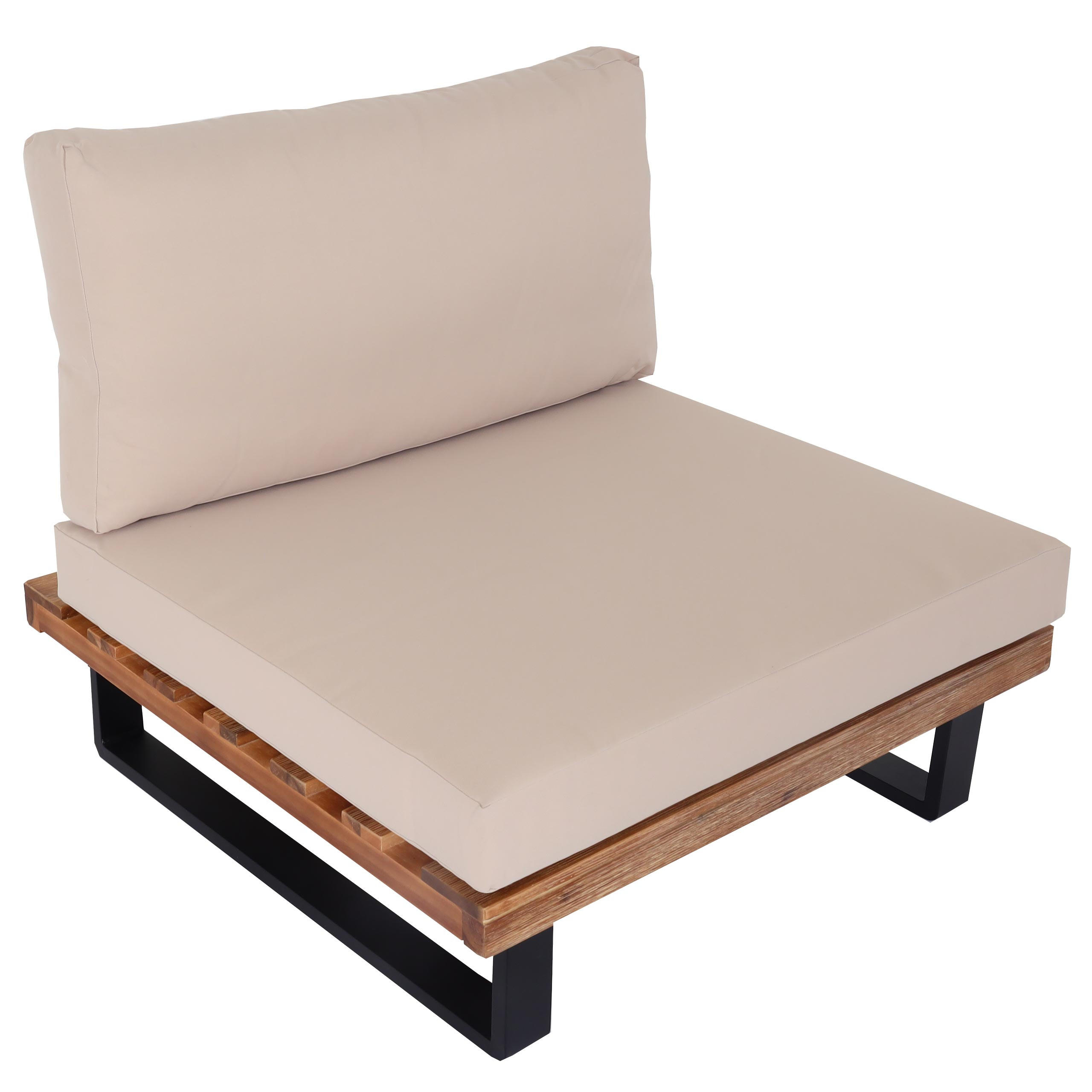 LOUNGE-SESSEL Schwarz, Braun, Beige - Beige/Schwarz, Holz (82/75/82cm) - MCW