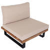 LOUNGE-SESSEL Schwarz, Braun, Beige - Beige/Schwarz, Holz (82/75/82cm) - MCW