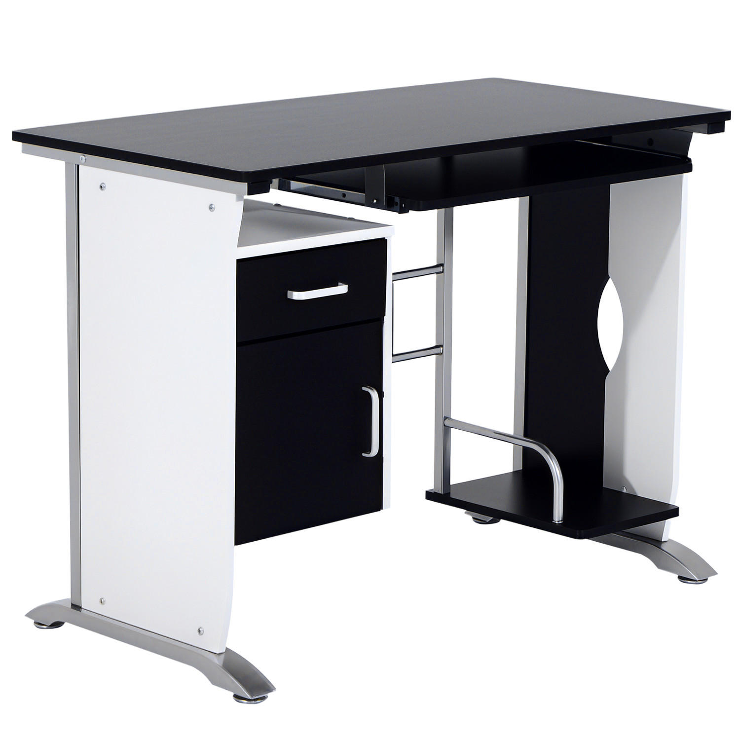 BÜROTISCH Schwarz 1 Stück - Schwarz, Holzwerkstoff (52/100/75cm) - GiPP