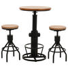 SET BARTISCH + BARHOCKER Kiefer Dekor 3er-Set - Kieferfarben, Holz (61/123/61cm) - MCW