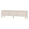 TV-MÖBEL Oktio Sandbeige 180 cm - Beige/Goldfarben, Holzwerkstoff/Metall (180/50/40.8cm) - Selsey