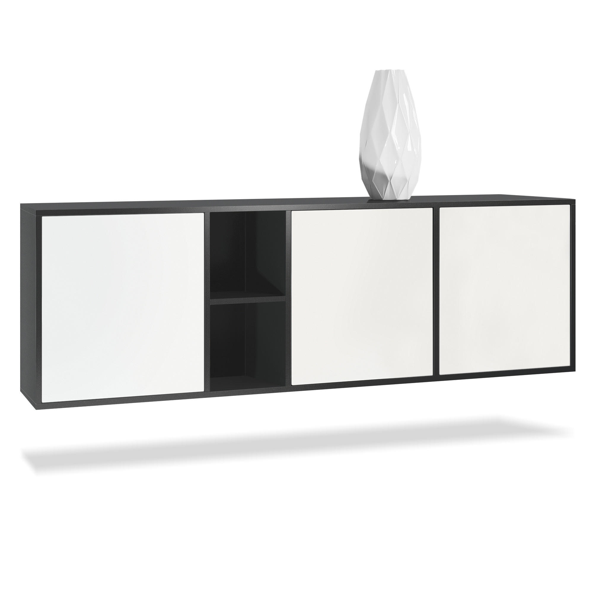 Vladon Sideboard Weiß 182x53x35 cm