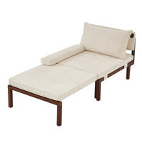 SCHLAFSOFA DE-35087 mit USB-Ladeanschluss Beige - Beige, Holz (82/79/176cm) - ComfortXL