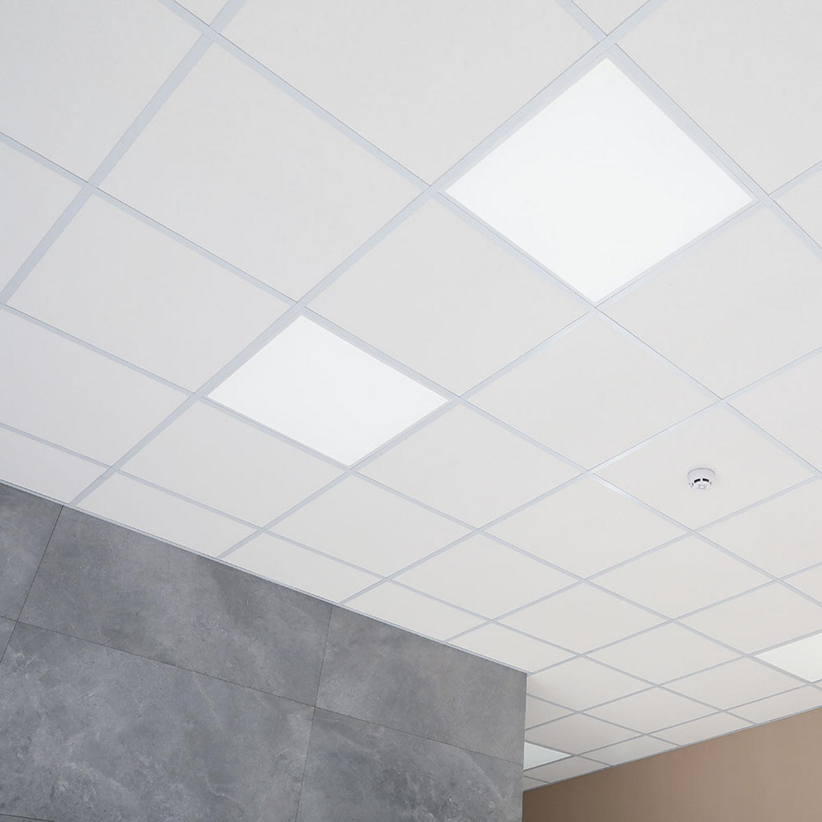 LED DECKENLEUCHTE Weiß Kunststoff eckig - Weiß, Metall (62/62/3.4cm)