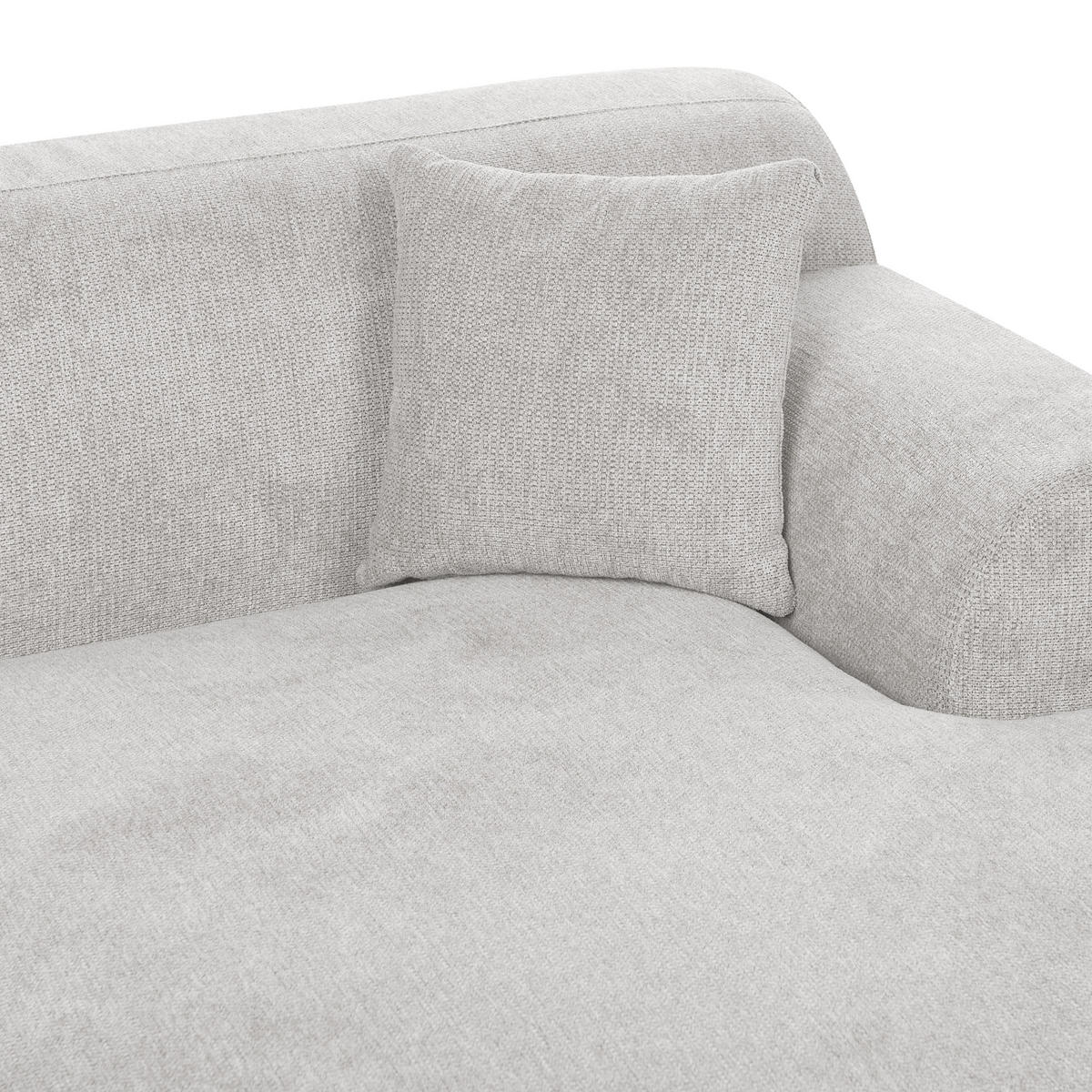 ROHOVÁ POHOVKA 3-místná Látka Světle šedá levostranná Holt - světle šedá, textil (241/159cm) - Beliani