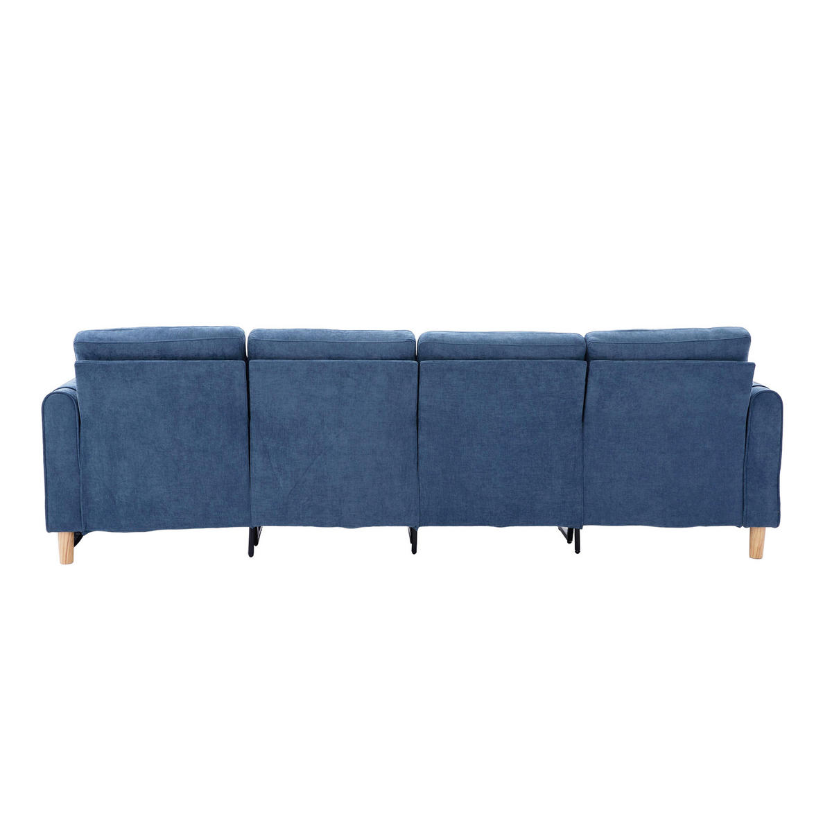 WOHNLANDSCHAFT DE-33935 modular mit Stauraumhockern Blau - Blau, Holz (77/86/261cm) - ComfortXL