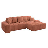 ECKSOFA Ottomane Rechts ENSI-L - 267x164x88 cm Koralle - Koralle, Holzwerkstoff/Kunststoff (164/267cm) - ALTDECOR