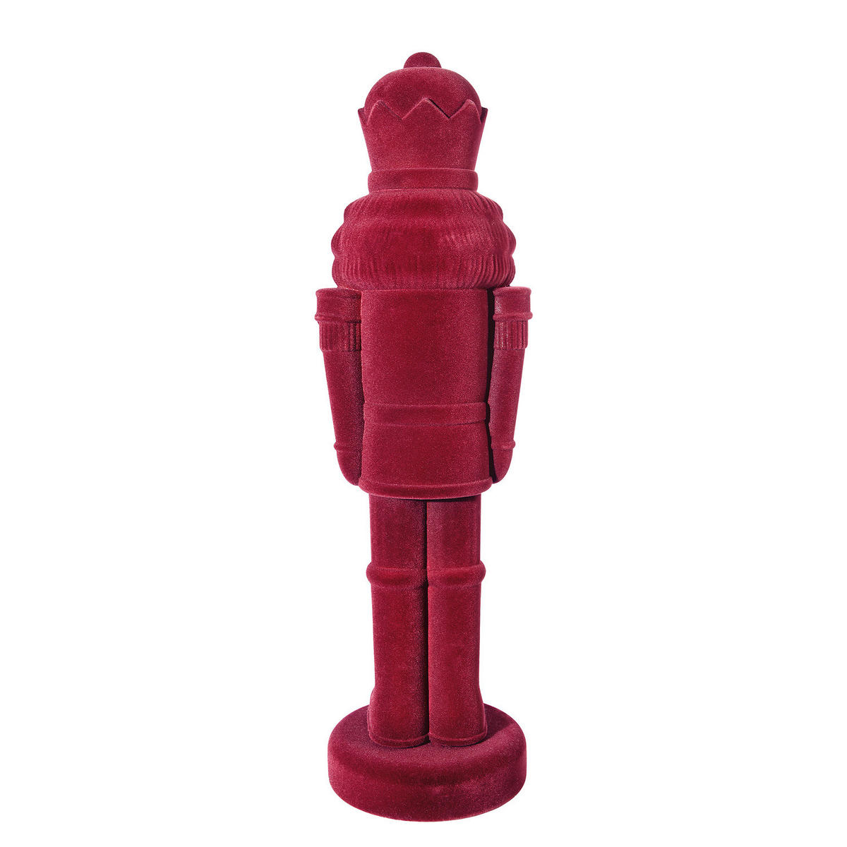 DEKOFIGUR Nussknacker beflockt X-Mas - Rot, Kunststoff (23/81/23cm) - Butlers
