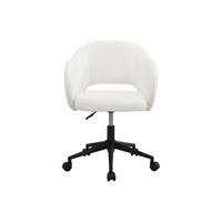BÜROSTUHL ohne Armlehnen - 56.5 x 58 - stoff - weiß Acacilio - Weiß, Textil/Metall (56.5/85/58cm) - Vente-Unique