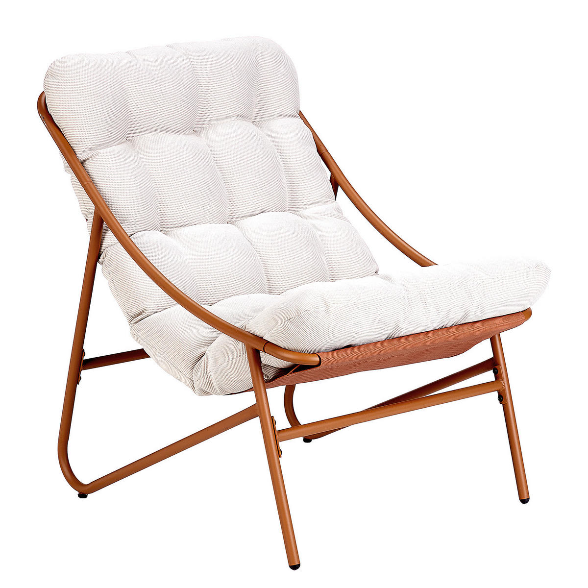 SESSEL Cozy Town mit Kissen - Stahl/PVC/Polyester - Grün - Hellbraun, Kunststoff/Metall (85/95/66cm) - Butlers