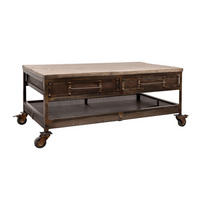 COUCHTISCH Mango 110x60x50 braun lackiert HEAVY INDUSTRY #222 - Braun, Holz (110/60/50cm) - Massivmoebel24