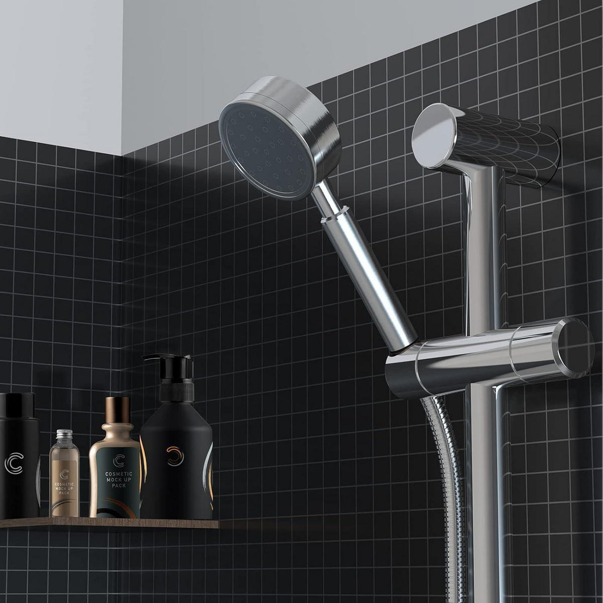 HANDBRAUSE Edelstahl Hochdruck Wassersparend Einfache Installation - Silberfarben, Metall (7.8/12.7/22cm)
