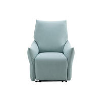 RELAXSESSEL - 1 Person - Stoff - Hellblau - - Hellblau, Textil (105/92/87cm) - Vente-Unique