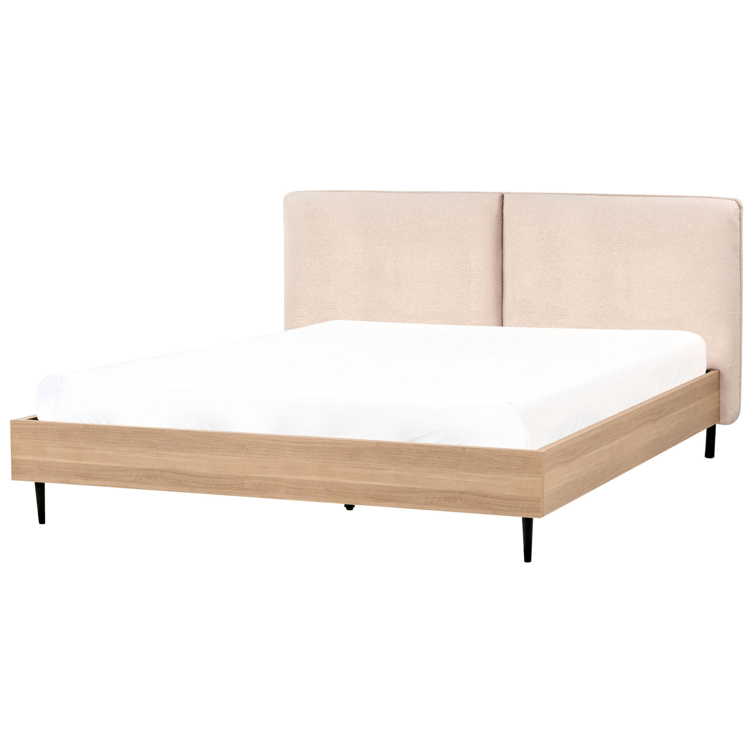 BETT mit Lattenrost 180x200 cm Beige Limanton - Beige, Textil (180/200cm) - Beliani