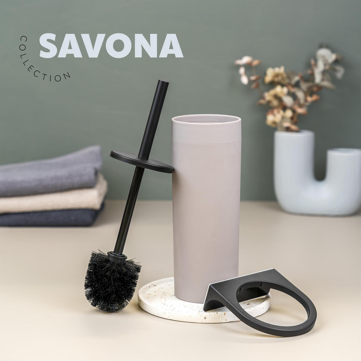 WC-GARNITUR SAVONA, taupe, Kunststoff - Taupe, Kunststoff (10/36.5/10cm) - bremermann