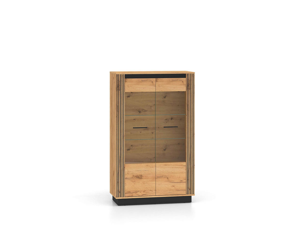 WOHNZIMMER Set 3-tlg. – Urso – Eichefarben - Eichefarben, Holzwerkstoff (92/141/40cm) - hi-markt