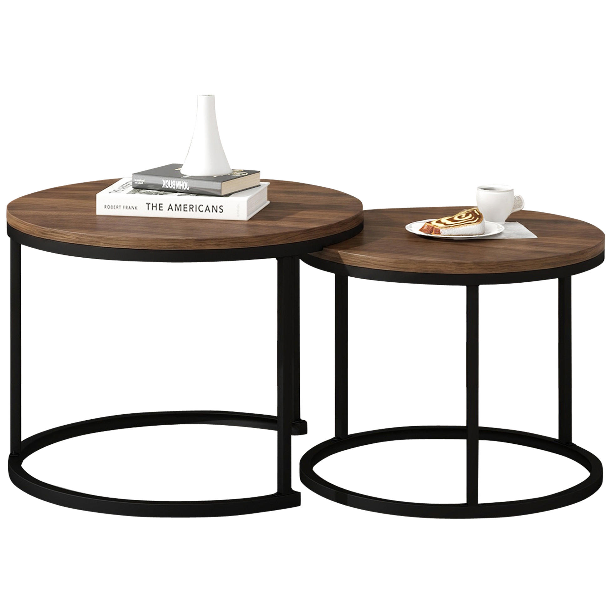 Ivmeu Couchtisch-Set Natur 70.5x50x70.5 cm
