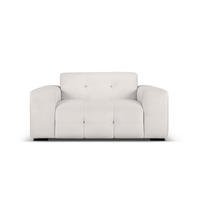 SOFA Kendal aus Samt hellgrau 2 Sitzplätze - Hellgrau, Textil (156/79/103cm) - Micadoni