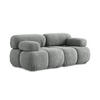 2-SITZER-SOFA Chenille Stoff Grau - Blau/Schwarz, Kunststoff/Textil (190/70/96cm) - Makamii