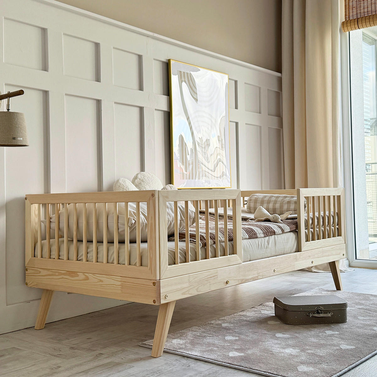 POSTEL 90/190 Maylis Přírodní dřevo - hnědá, dřevo (90/190cm) - Petits-meubles