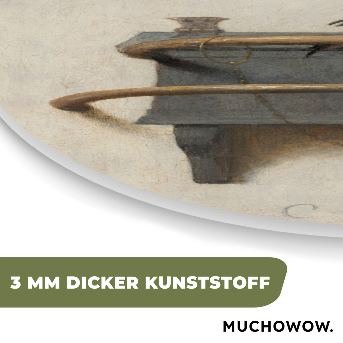 WANDBILD Stieglitz - Alter Meister - Carel Fabritius 80x120 cm - Grau, Kunststoff (80/120cm) - MuchoWow