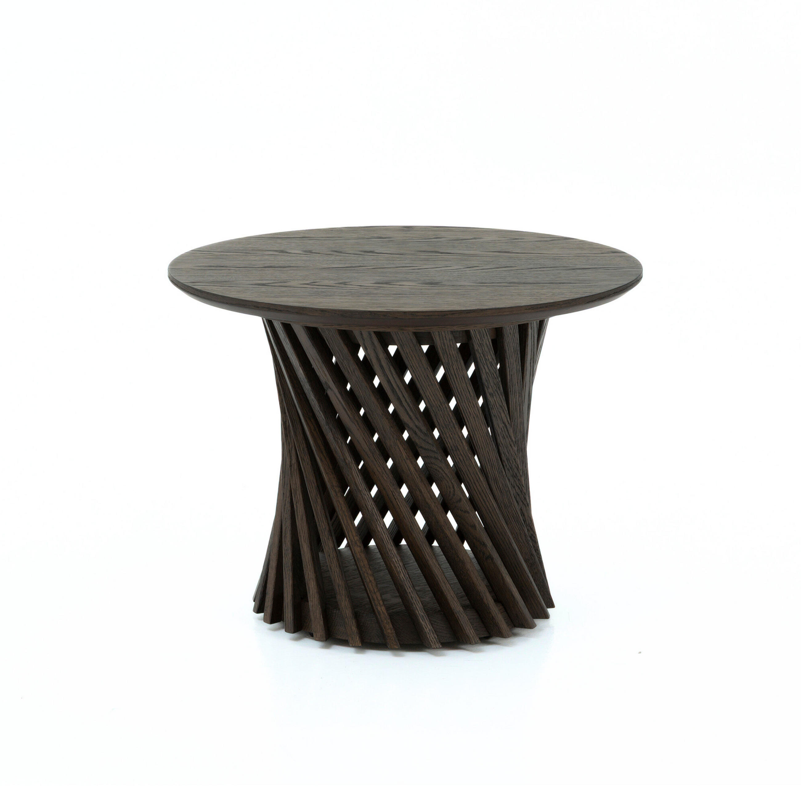 COUCHTISCH Emma, Braune Massiveiche - Braun, Holz (60/60/48cm) - WOODEK