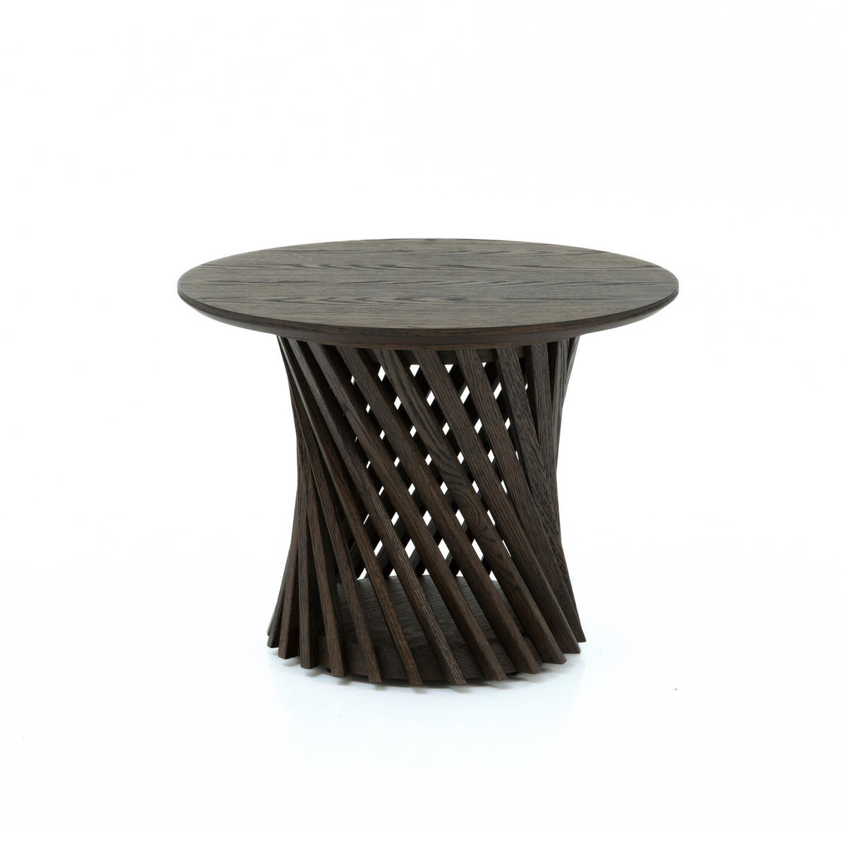 COUCHTISCH Emma, Braune Massiveiche - Braun, Holz (60/60/48cm) - WOODEK