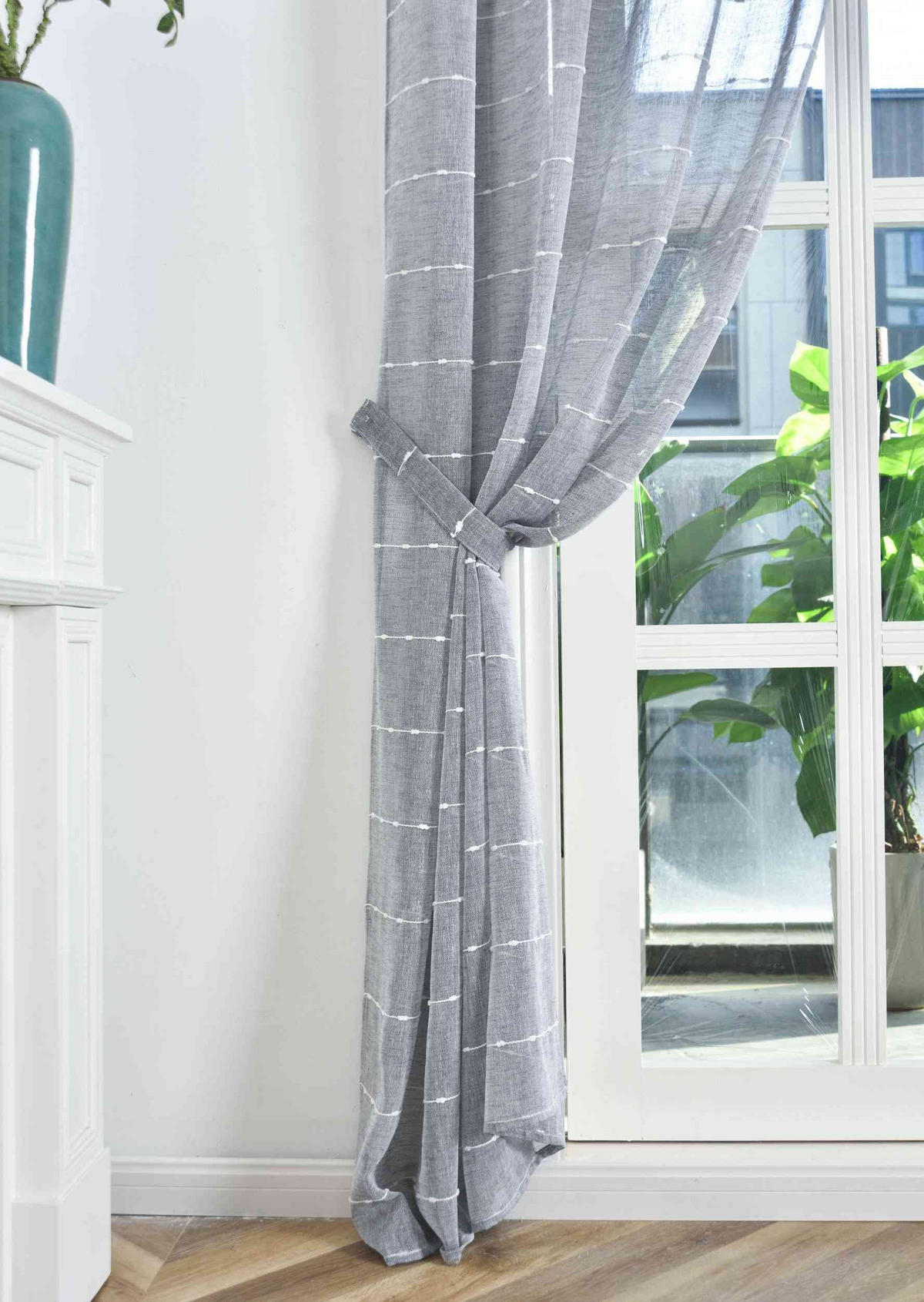 VORHANG 2ER SET »Kassel« HxB 245x140 cm Grau - Grau, Textil (140/245cm) - Gardinenbox