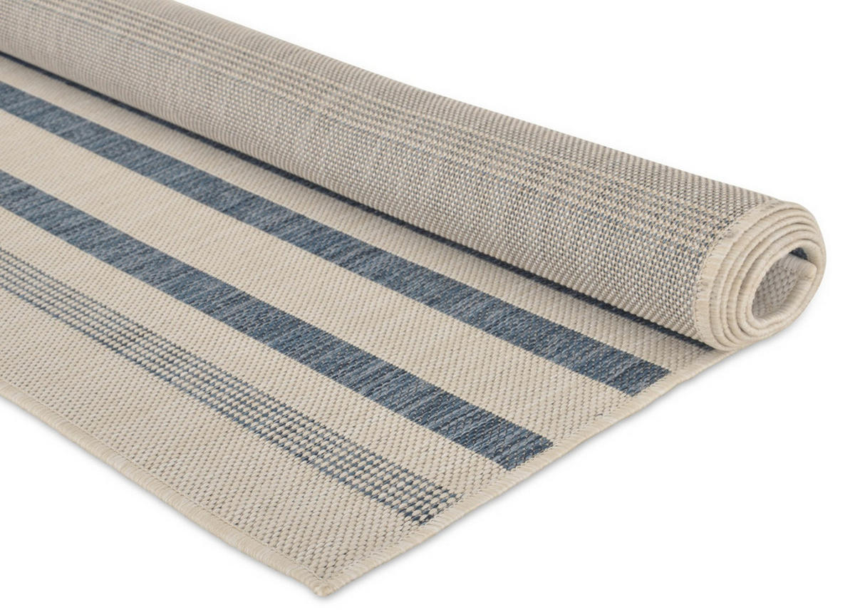 OUTDOOR-TEPPICH Terrace Weiß/Azurblau 200x290 cm - Multicolor, Textil (200/290cm) - Vercai Rugs