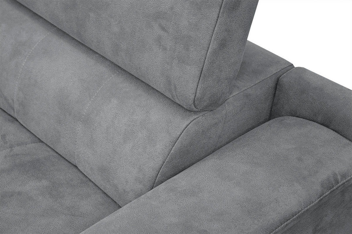 ECKSOFA FIERO 4-Sitzer, grau - Schwarz/Grau, Holzwerkstoff/Textil (158/269cm) - Courtois Laville