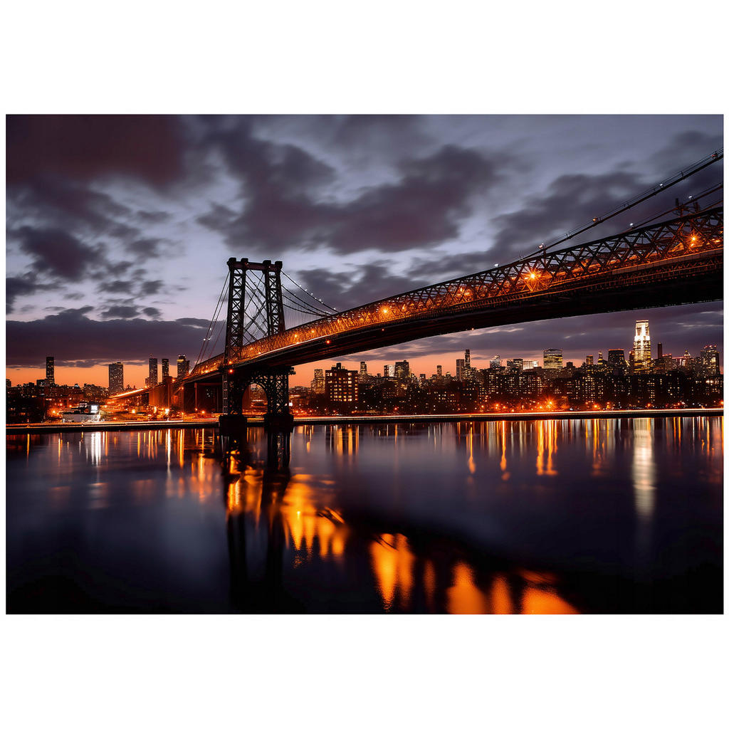 Wallarena FOTOTAPETA most město modrá 350x250 cm