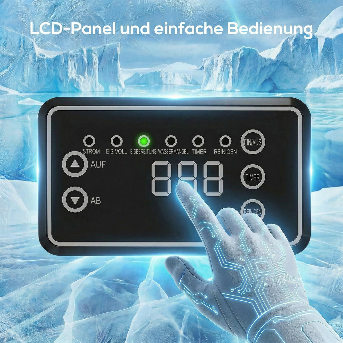 KOMMERZIELLE-EISWÜRFELMASCHINE Edelstahl Silber - Silberfarben, Metall (40.9/80.4/45cm) - HOMCOM
