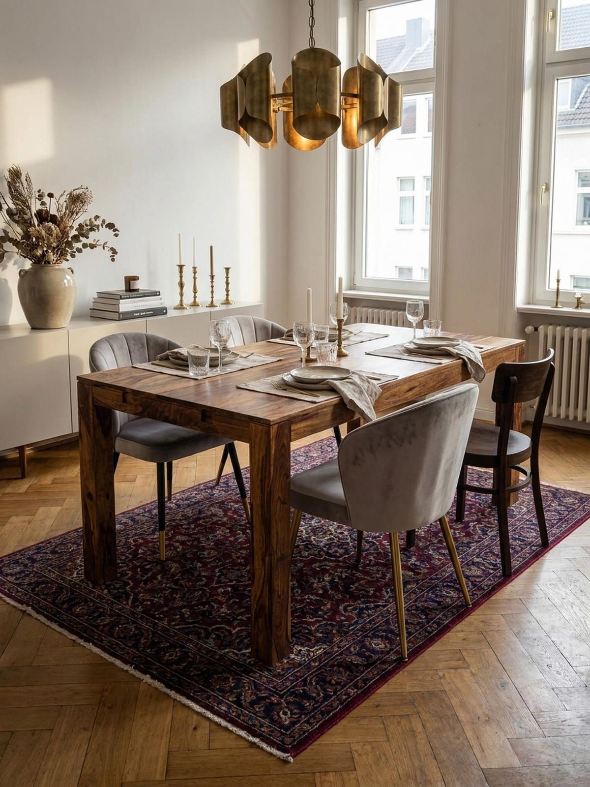 ESSZIMMERTISCH – Massivholz Braun 120–200 cm rechteckig verlängerbar - Braun, Holz (80/120/76cm) - KADIMA DESIGN