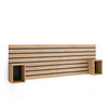 KOPFTEIL mit Nachttisch, für Bettbreite 135 -160cm, eiche, 214/3/70cm - Eichefarben, Holzwerkstoff (214/70/3cm) - Skraut Home