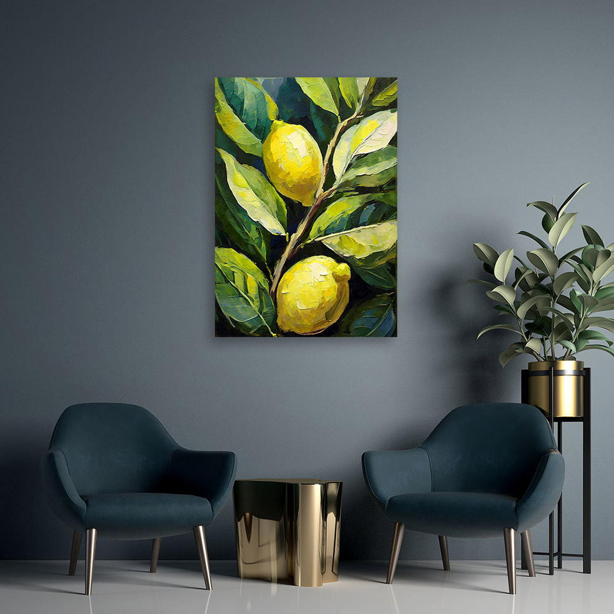 KUNSTDRUCK Grün 40/60 cm - Grün, Textil (40/60cm) - KUNSTLOFT