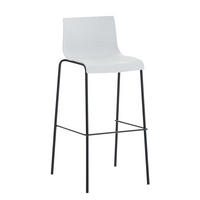 BARHOCKER Kunststoff Weiß - Schwarz/Weiß, Kunststoff/Metall (43/100/48cm) - CLP