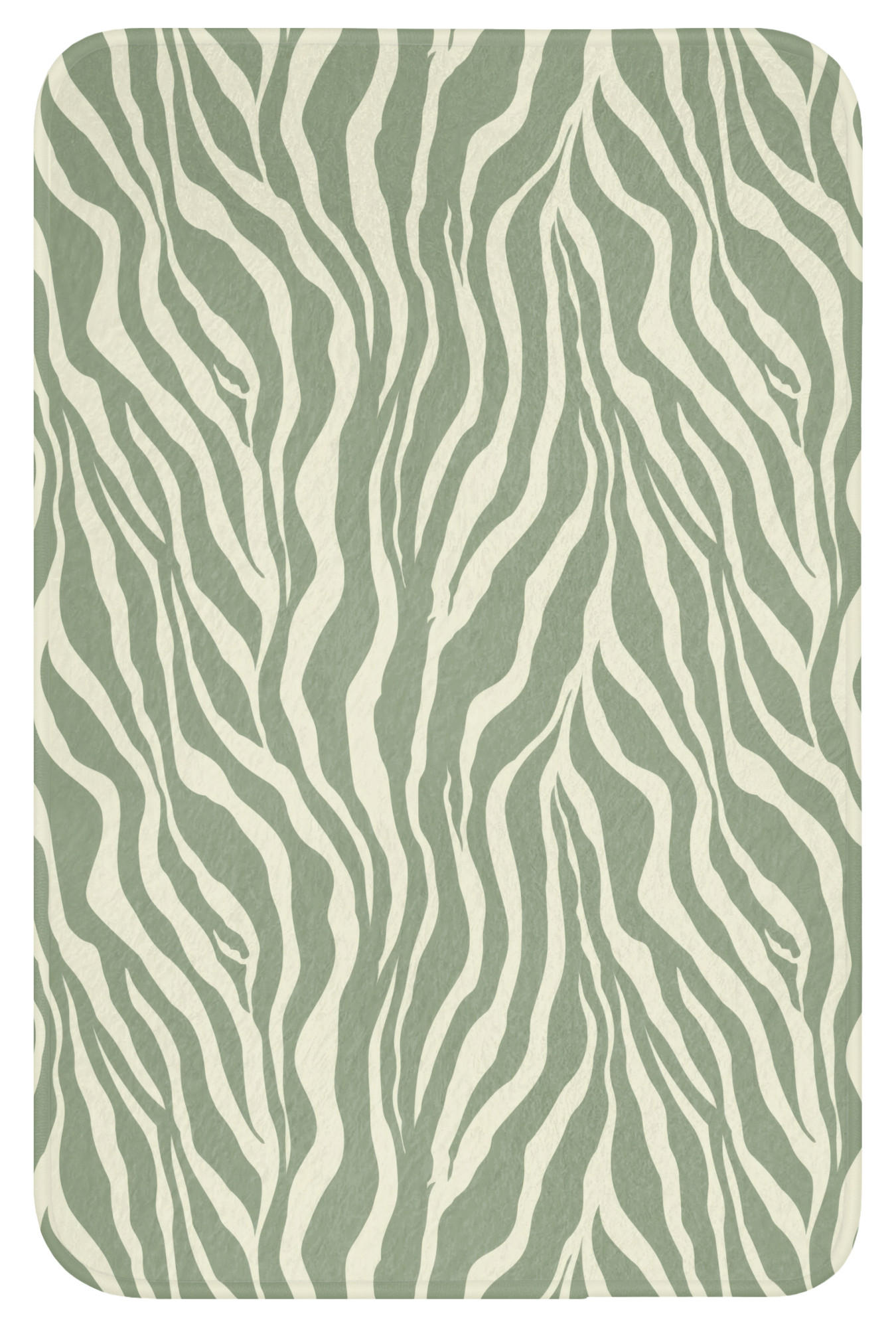 WC PŘEDLOŽKA Zebra - Motiv - zelená 40x60 cm - šalvějově zelená, textil/plast (40/1cm) - OnlyWow