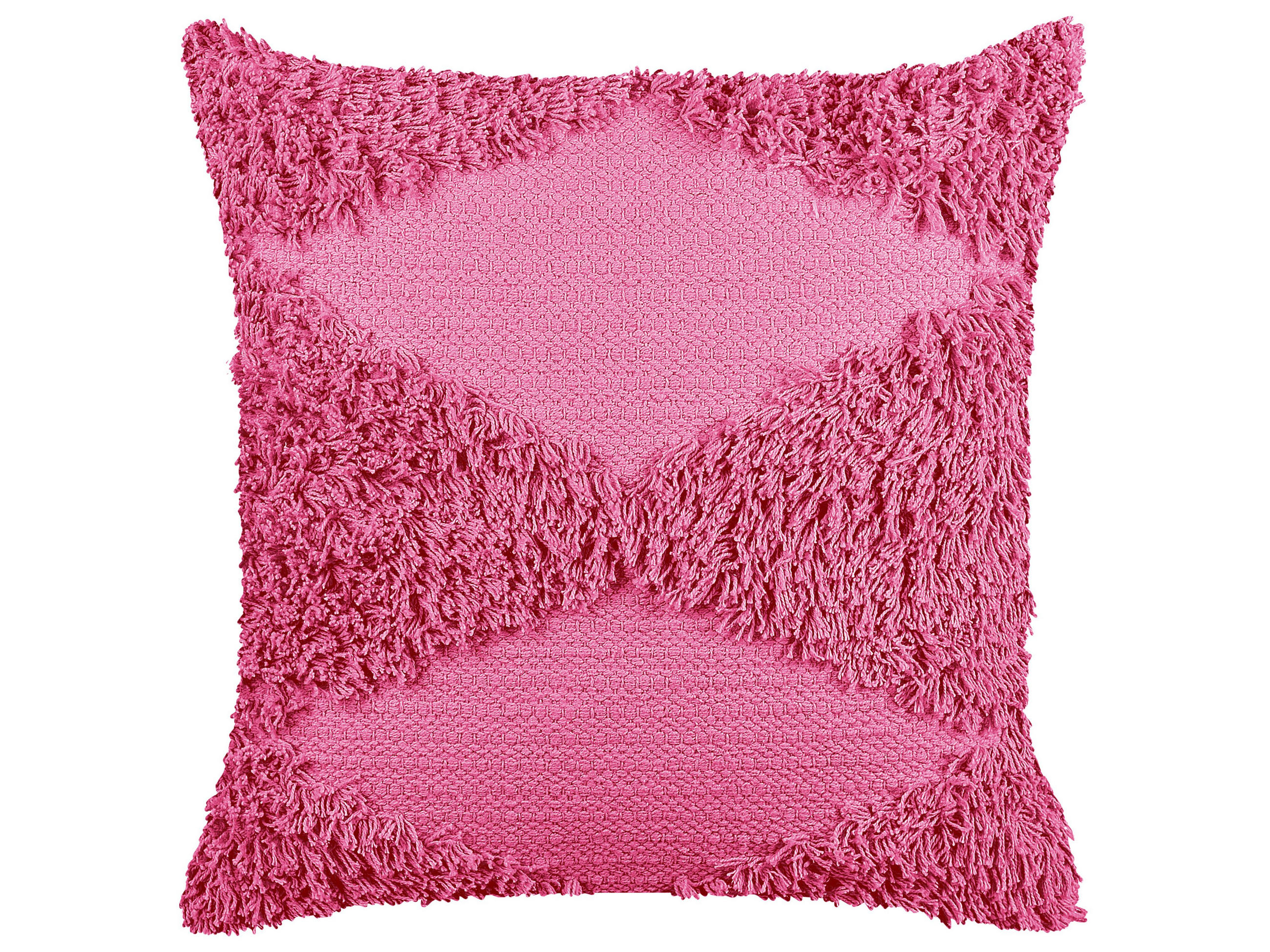 DEKOKISSEN 2er-Set Rosa 45/45 cm Rhoeo - Pink, Naturmaterialien/Textil (45/45cm) - Beliani