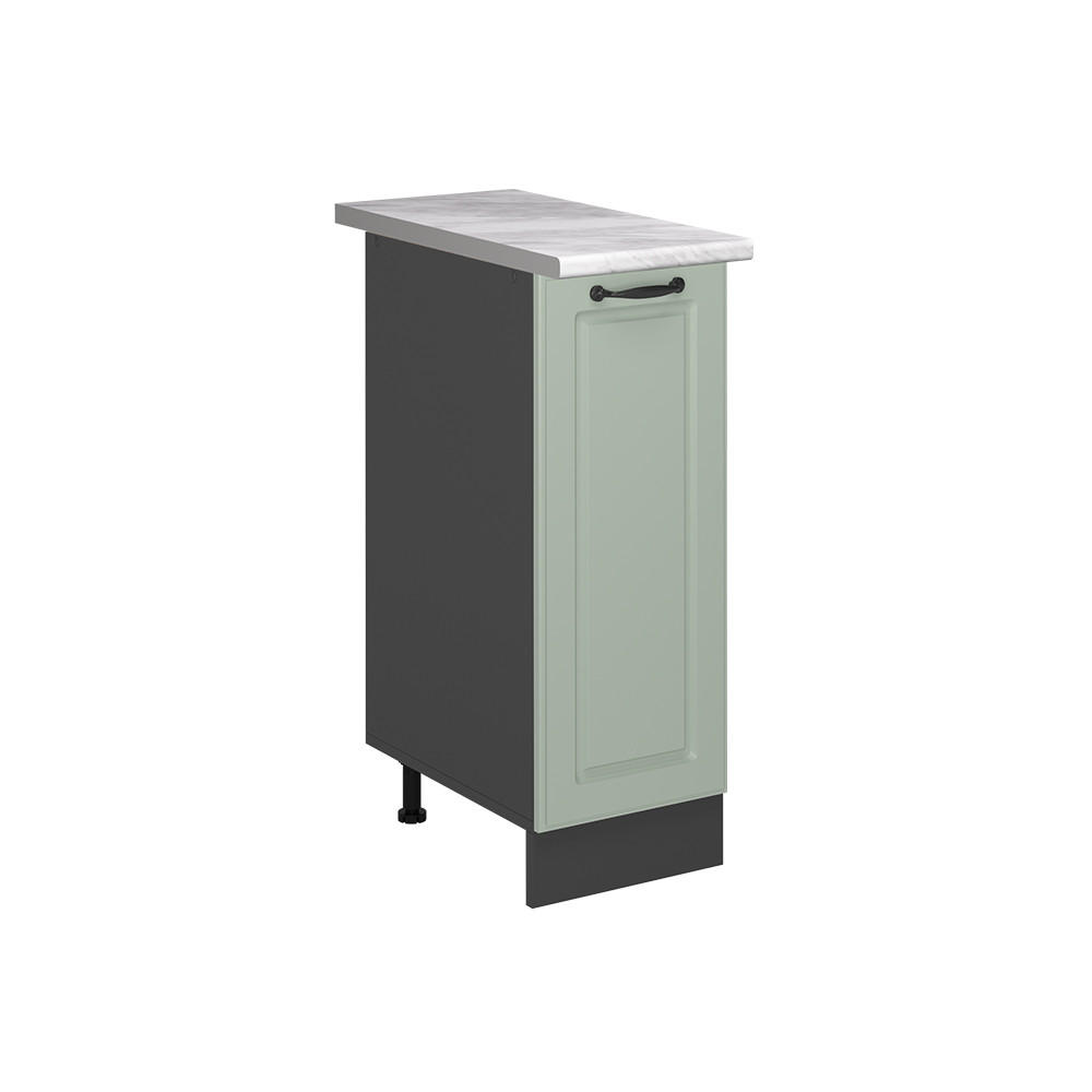 LEKÁRENSKÁ SKRINKA R-Line, Mint vidiecky dom/antracitová, 30 cm Marmori työtaso - mätovozelená/antracitová, kompozitné drevo (30/81.6/60cm) - Vicco