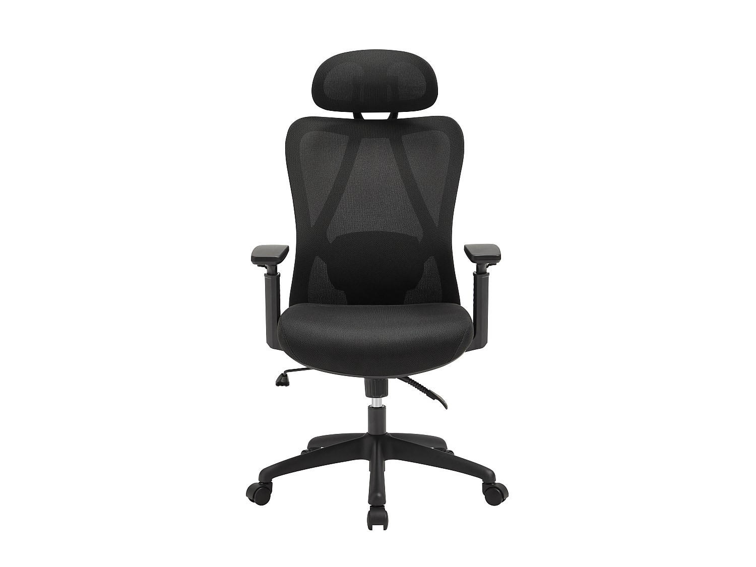 BÜROSESSEL - 63 x 67 - stoff - schwarz Sorlita - Schwarz, Textil (63/121/67cm) - Vente-Unique