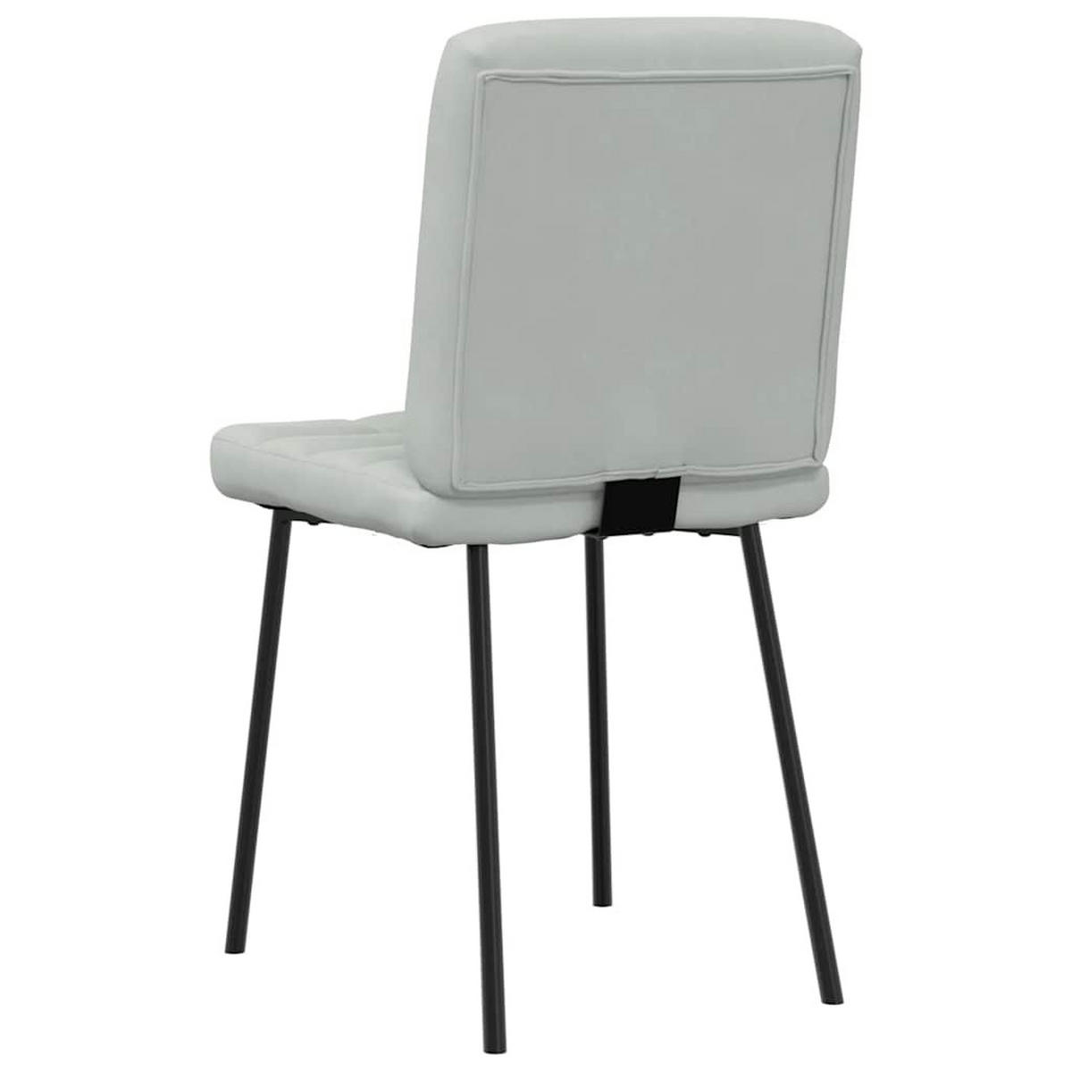 ESSZIMMERSTÜHLE 2 Stk. Hellgrau Samt 45*54*83cm - Grau, Metall (45/83/54cm) - ZMH