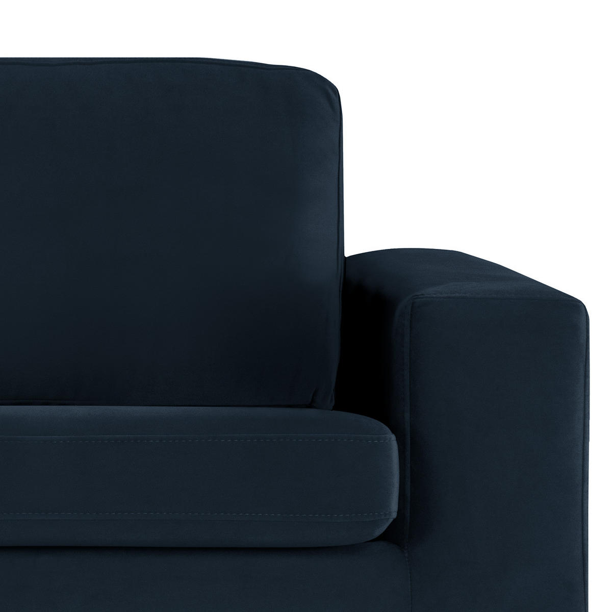 SESSEL - Buchefarben/Dunkelblau, Buchenholz/Textil (122/81/88cm) - home24