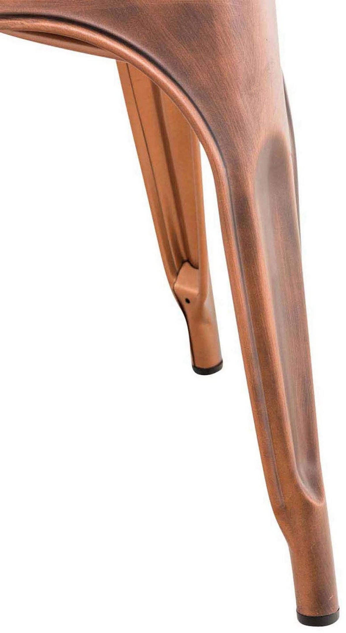 BESUCHERSTUHL Metall Kupfer - Kupferfarben, Metall (44/89/48cm) - CLP