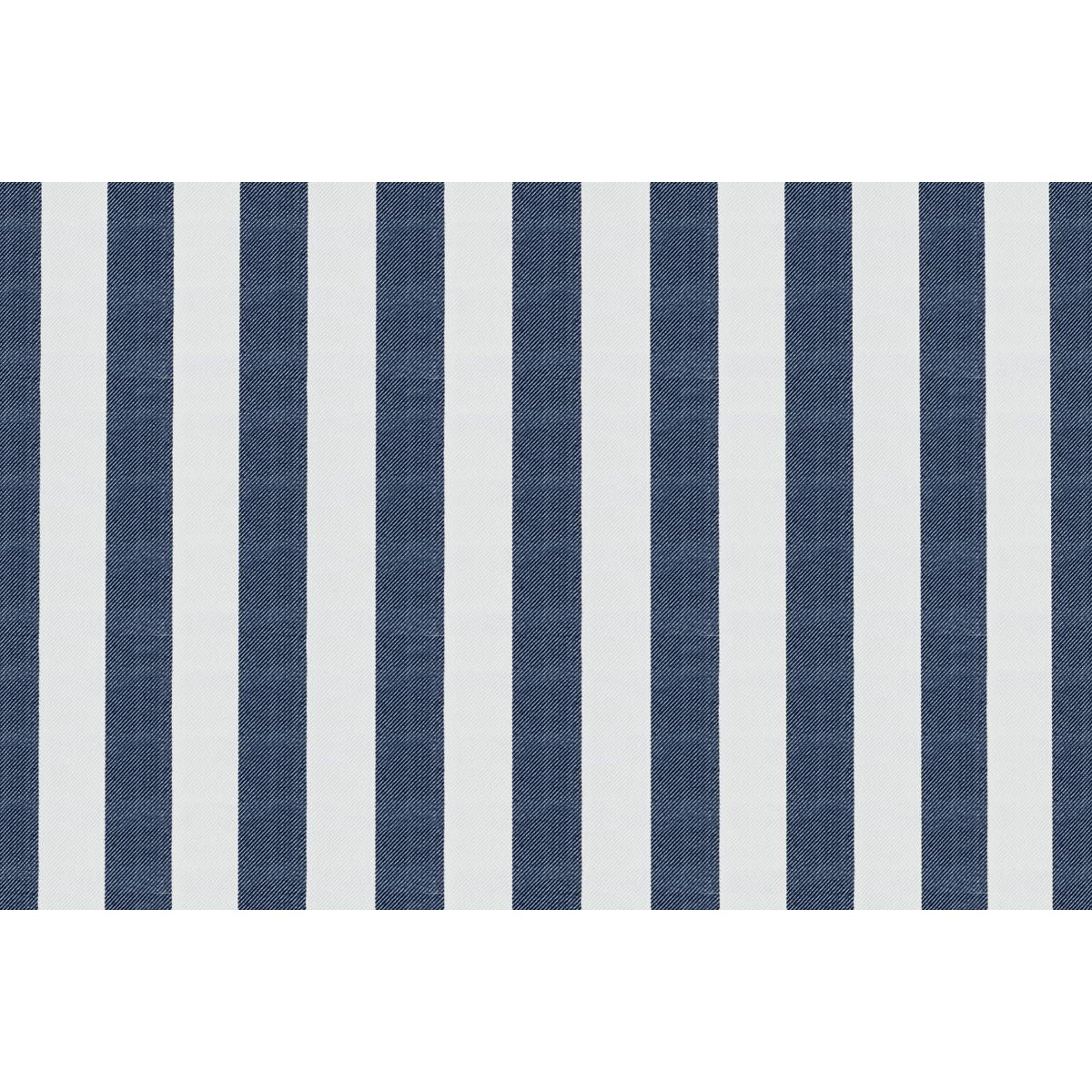 OUTDOOR-POUF mit Streifen, weiß und dunkelblau - Dunkelblau, Textil (95/42/95cm)