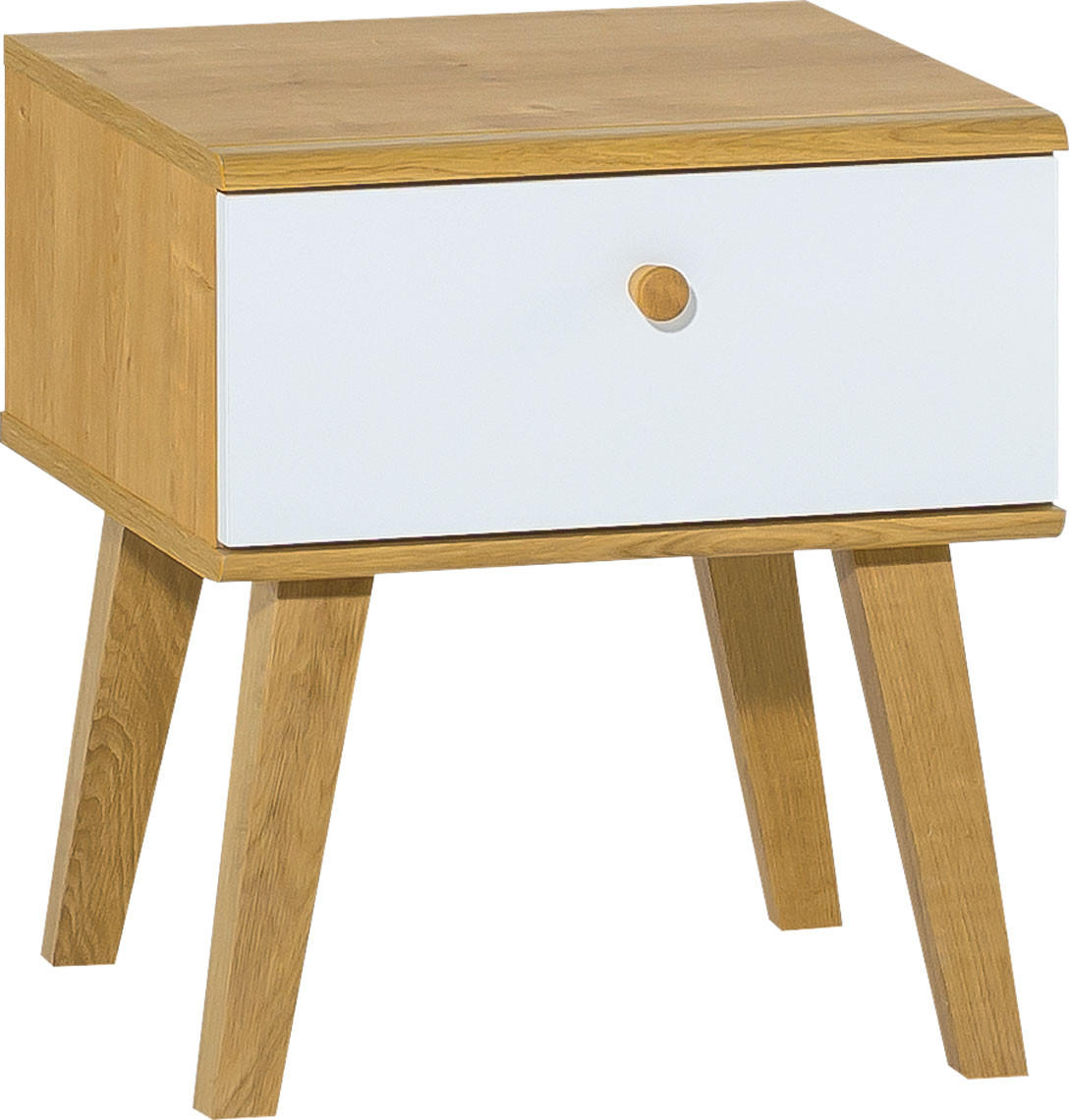 NACHTTISCH NATURE - Weiß, Holzwerkstoff (40/45/40cm) - Vox Möbel